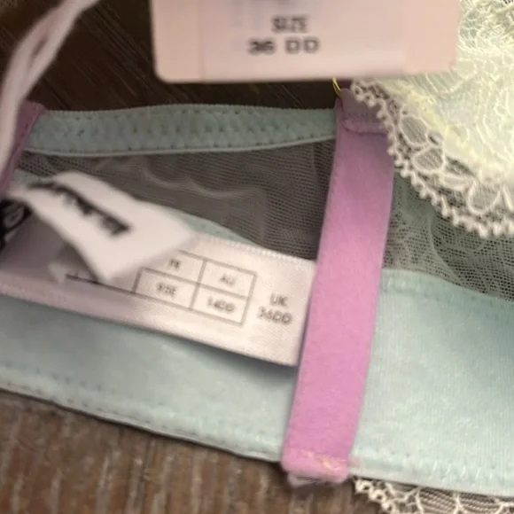 Anthropologie Dora Larsen 36 E Colorful Lace Bra New with tags - Picture 5 of 10